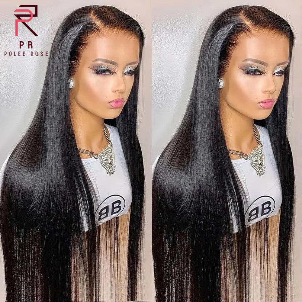 Super Double Drawn Bone Straight Wigs Human Hair 13x4 Pre Cut Lace Front Human Hair Wig Ready To Wear Go Glueless Wig Human Hair