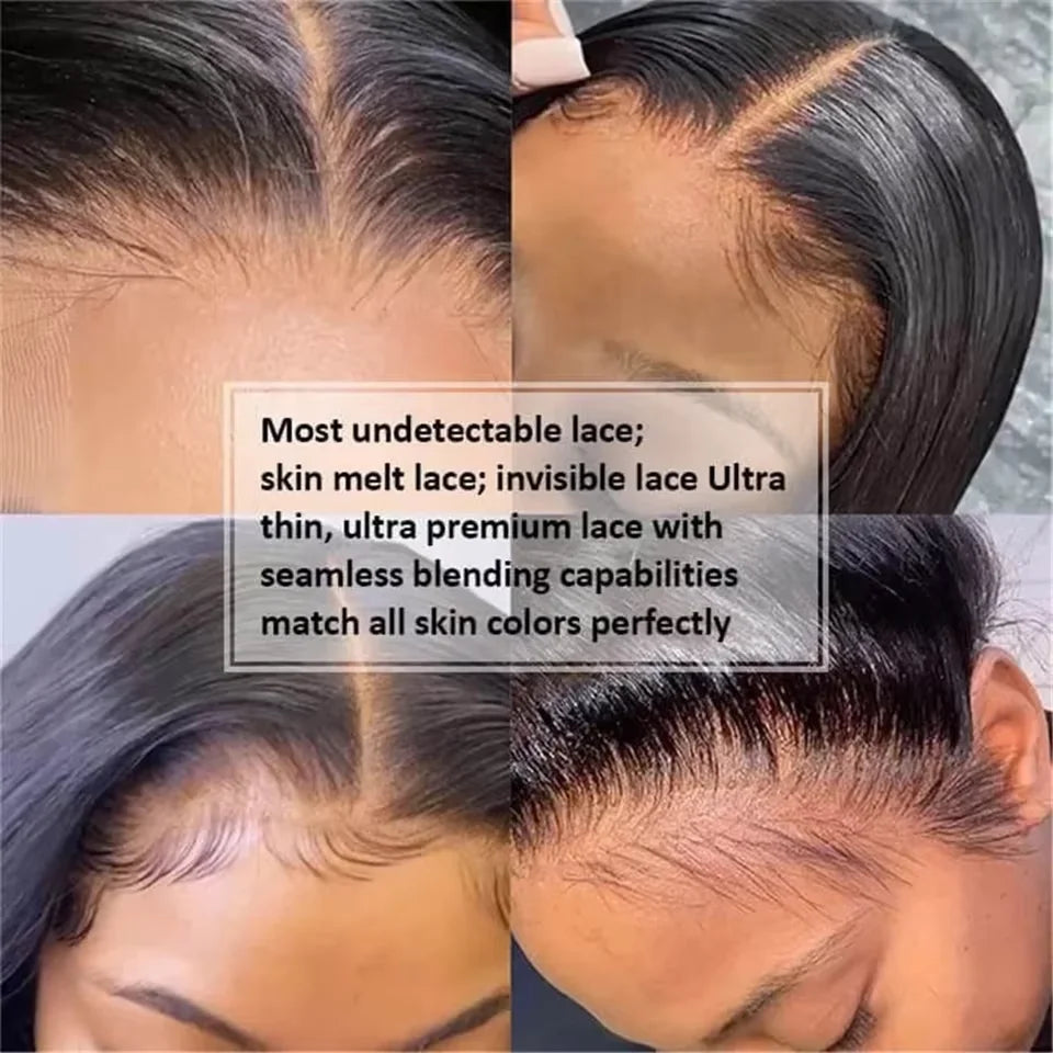 Super Double Drawn Bone Straight Wigs Human Hair 13x4 Pre Cut Lace Front Human Hair Wig Ready To Wear Go Glueless Wig Human Hair